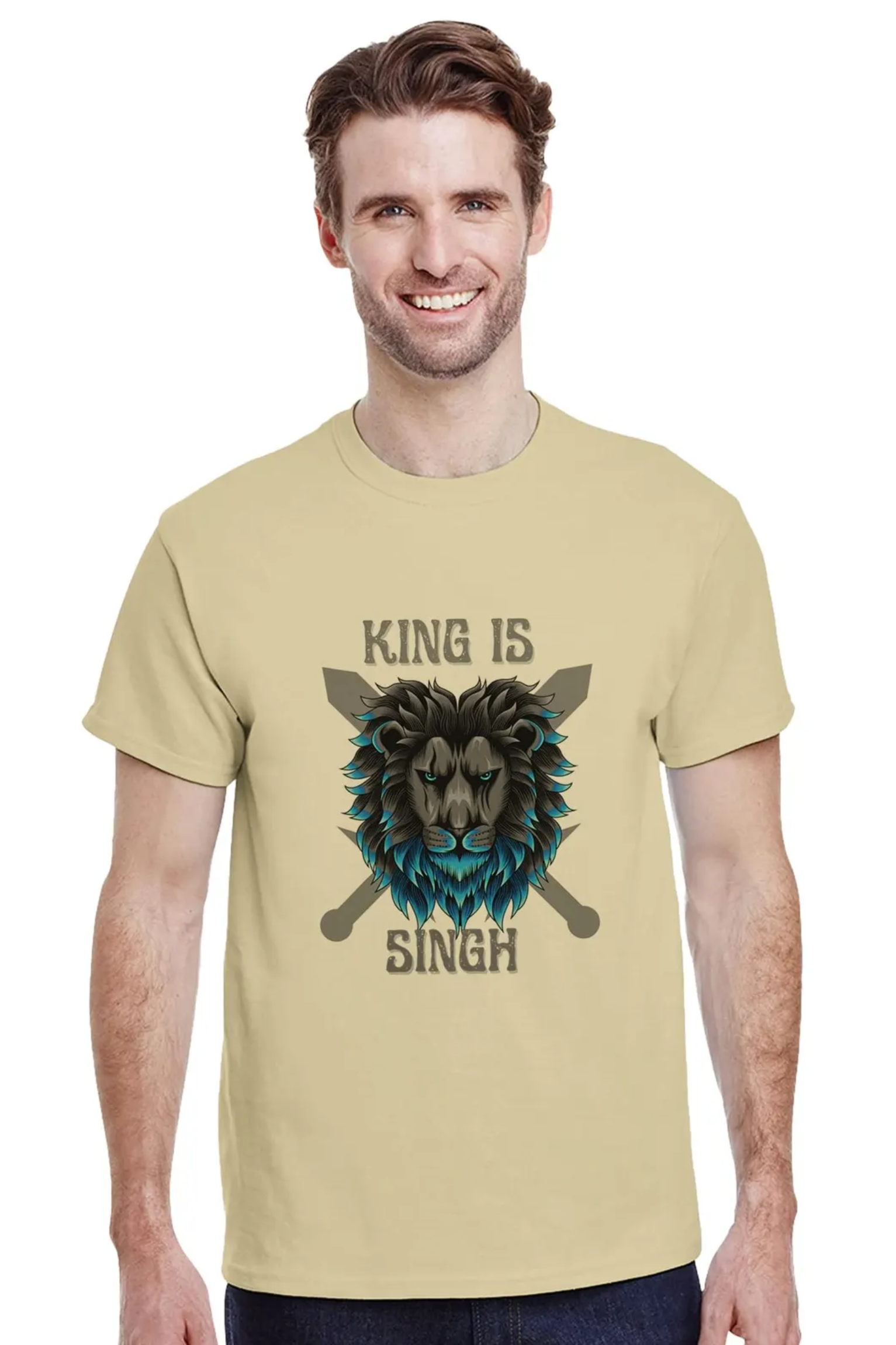 King Is Singh T-Shirt – Durable Cotton Tee for Everyday Wear – Unique Casual Style
