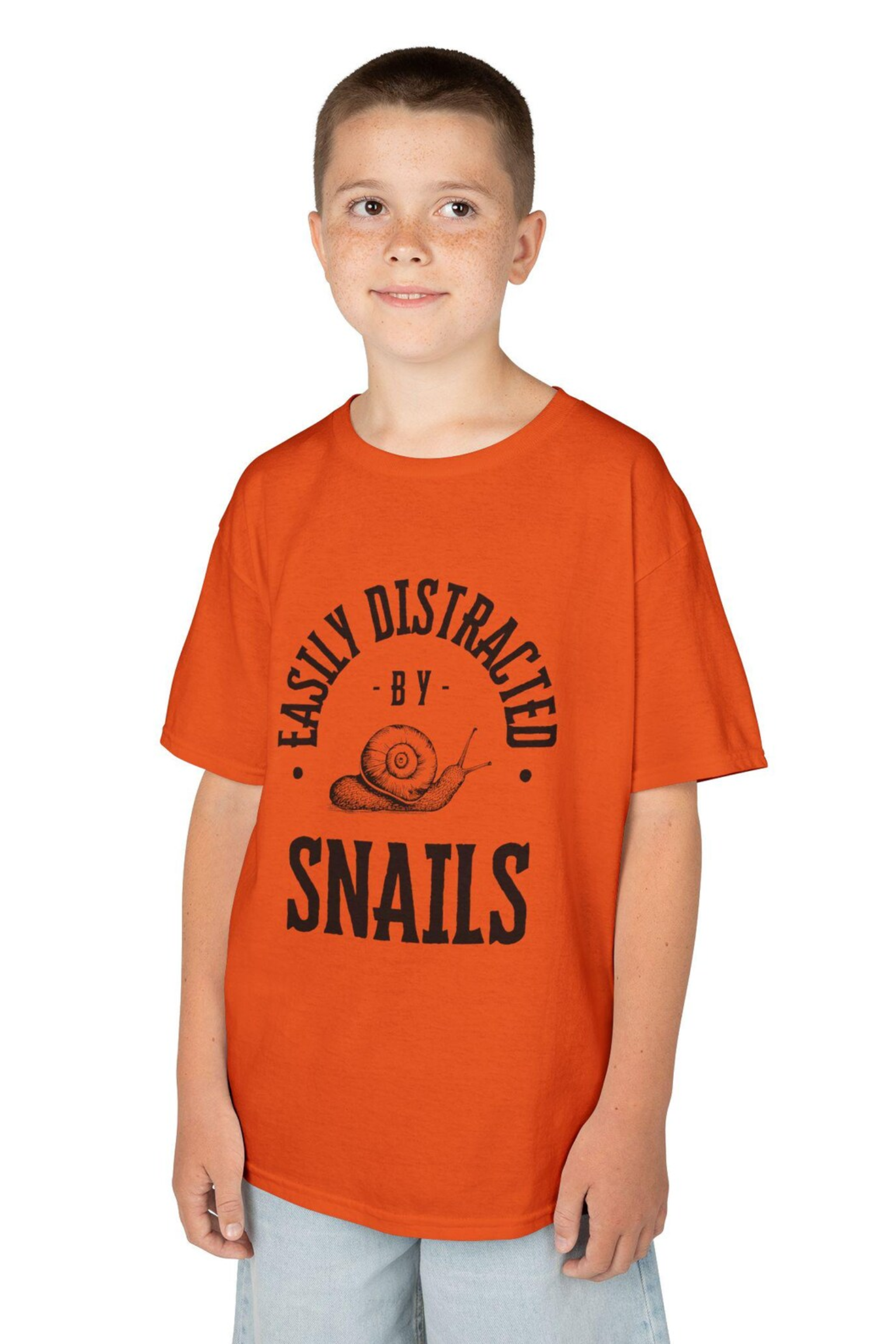 Snail Lover Kids Tee, Cute Youth T-Shirt for the Easily Distracted, Fun Gift for Birthdays or Holidays